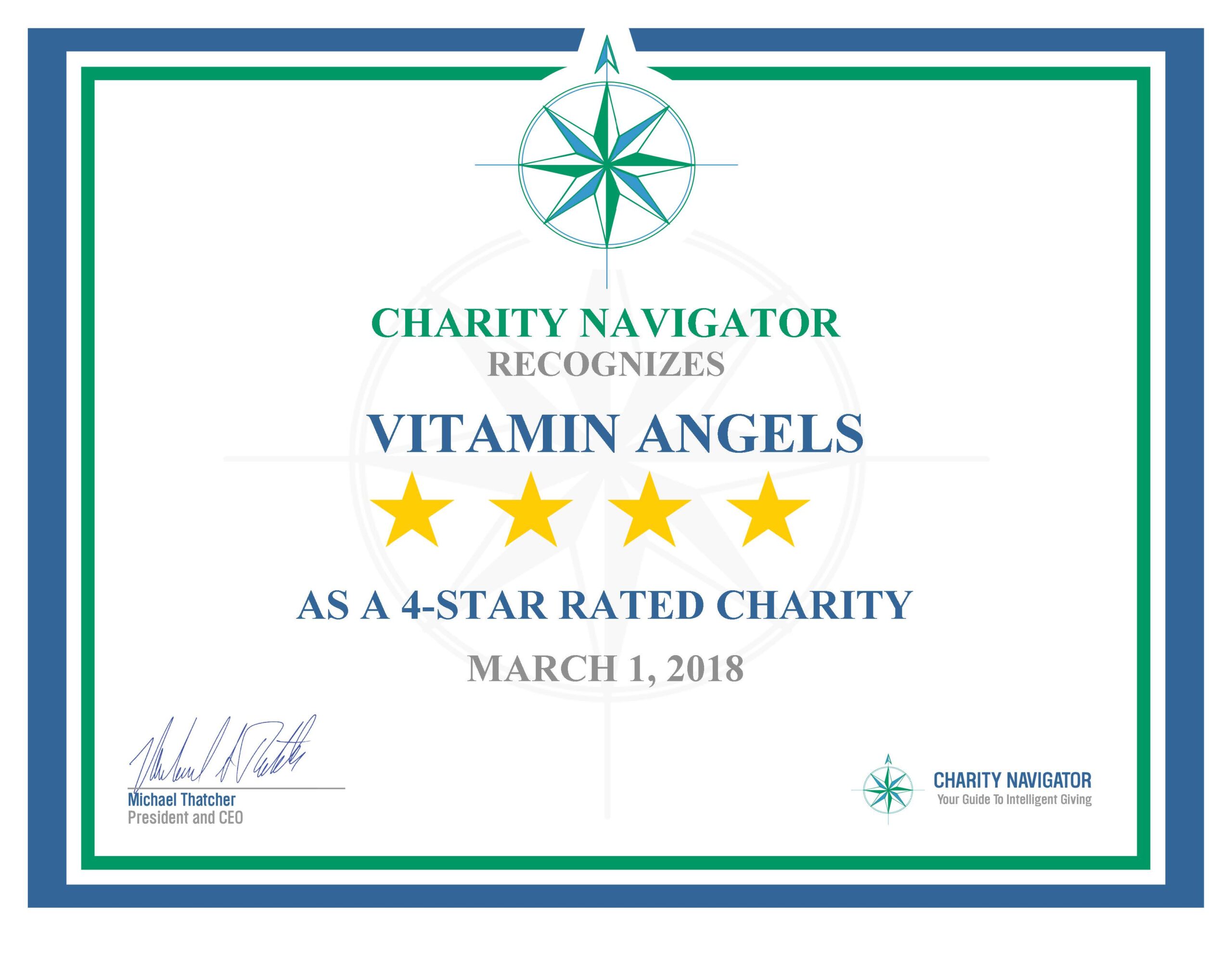 Vitamin Angels Outperforms Nearly 9,000 Charities Evaluated by Charity Navigator