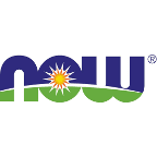 The NOW logo. The letters are blue on top, divided by a curved white line and green on the bottom. A sun is set in the center of the 'o'