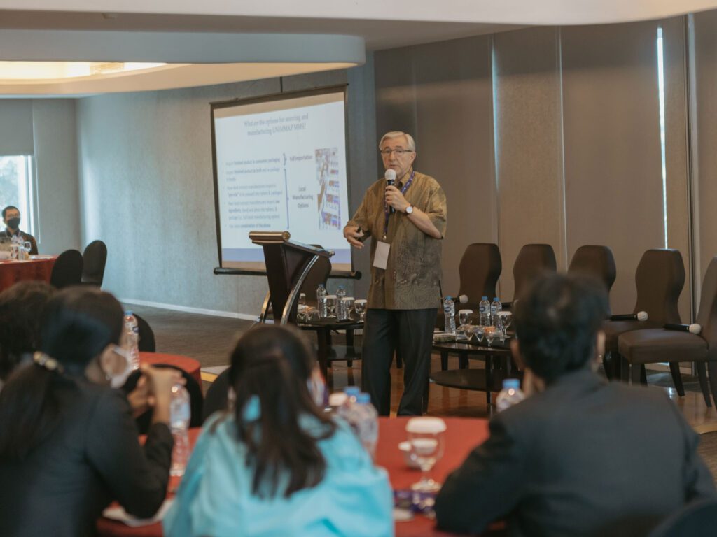 Dr. Clayton Allejo presents on the subject of MMS in Jakarta, Indonesia.