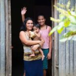 hondurian family mother holding child