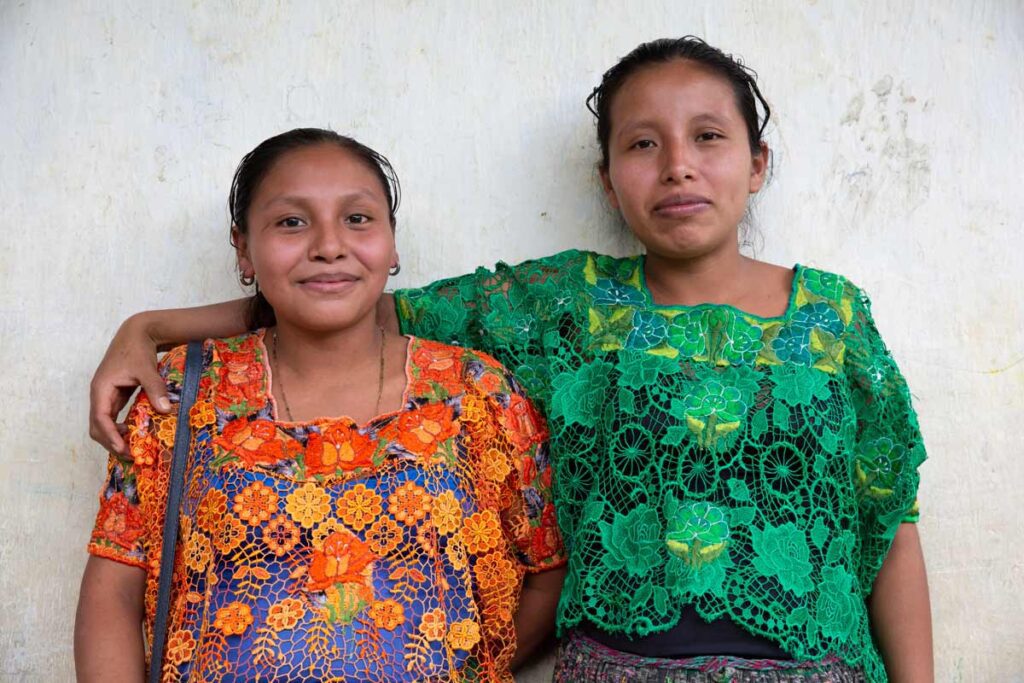 Marina and Maria stand together in Guatemala
