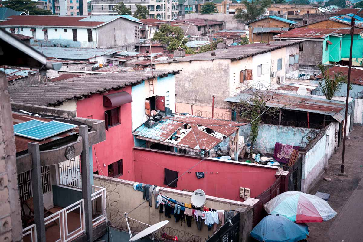 A neighborhood in Kinshasa in the DRC