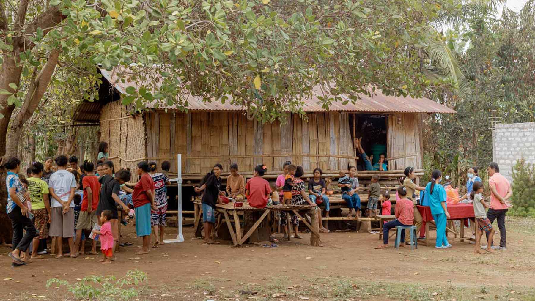 A health services distribution in Sumba, Indonesia, supported by SID and Vitamin Angels