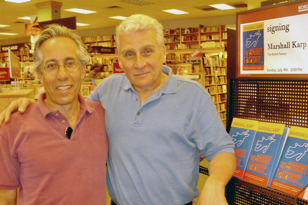 Marshall Karp and Howard Schiffer at a book signing event.