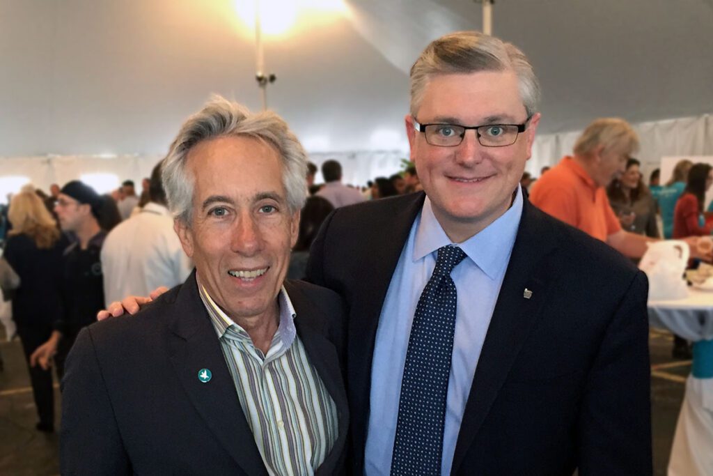 Robert Tompkins and Howard Schiffer at an event.