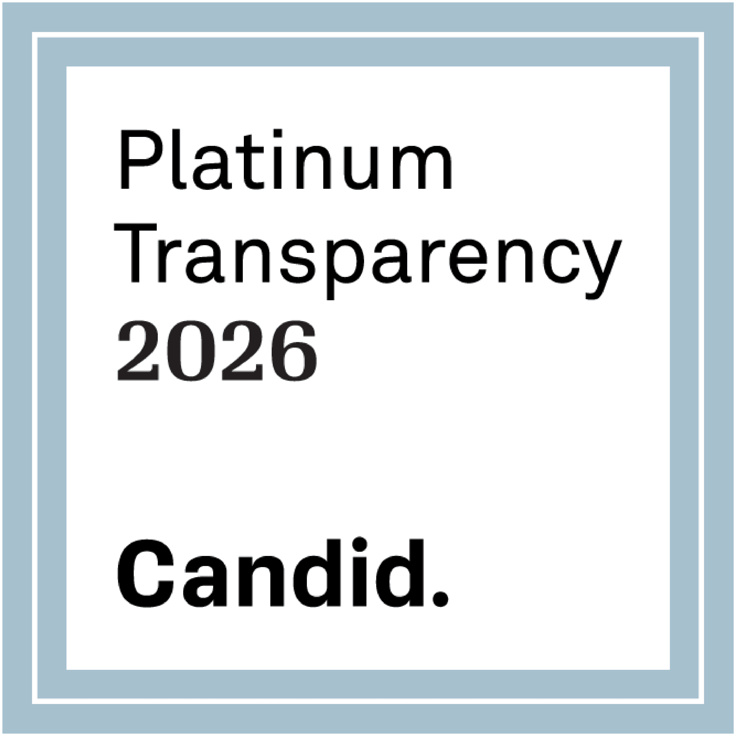 Candid 2026 Platinum Transparency badge